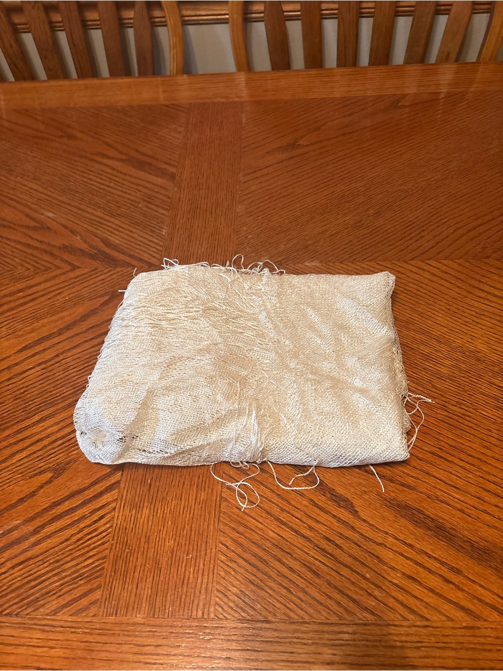 Light Beige Women's Fringe Wrap Scarf